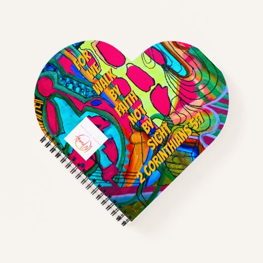 We walk by faith not by sight notitieboek (Voorkant)