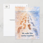 We Walk This World Together Postcard Feestdagenkaart (Voorkant / Achterkant)