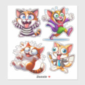 We Waren Allemaal Gek Hier Kat Sticker (Vel)