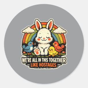 We-Waren-Allen-Samen-In-Dit-Humor-Van-S Ronde Sticker