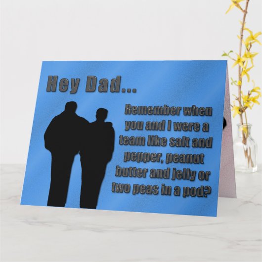 We waren een team vader kaart (Gele Bloem)