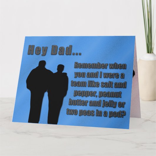 We waren een team vader kaart (Voorkant)