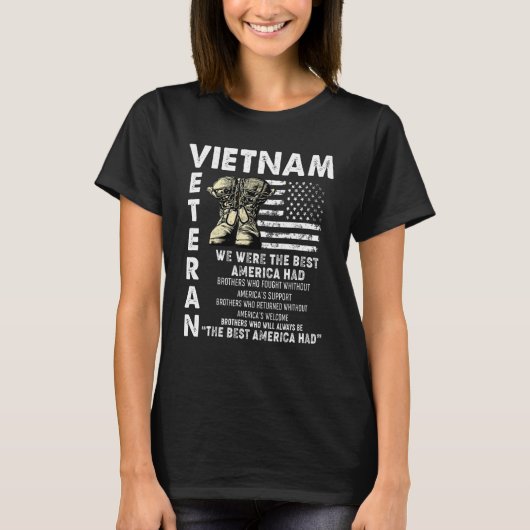 We waren het beste Amerika met Vietnam Veteran Old T-shirt (Voorkant)