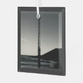 We waren hier met de naam glazen vierkant ornament (Voorkant links)