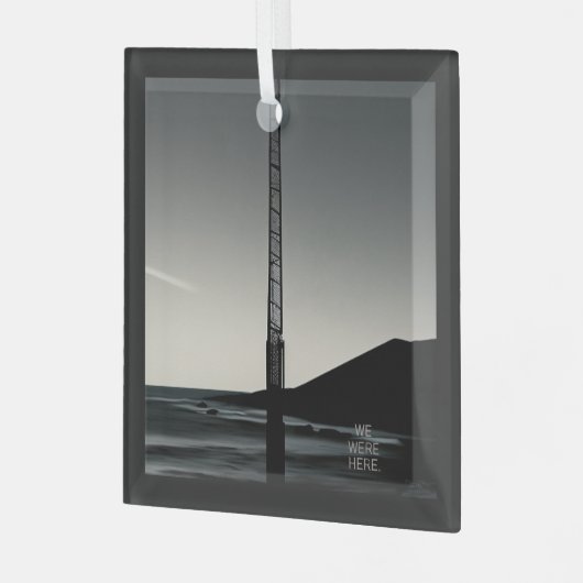 We waren hier met de naam glazen vierkant ornament (Voorkant links)