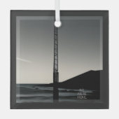 We waren hier met de naam glazen vierkant ornament (Voorkant)