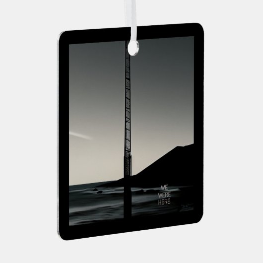 We waren hier met een ornament van metaal vierkant (Voorkant Rechts)