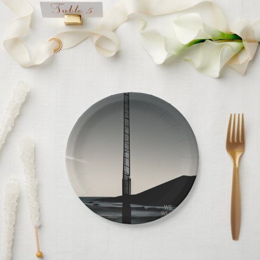 We waren hier papieren borden bordje (Huwelijk)