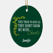 We waren Inspirerend citaat-monogrammen Keramisch Ornament (Rechts)