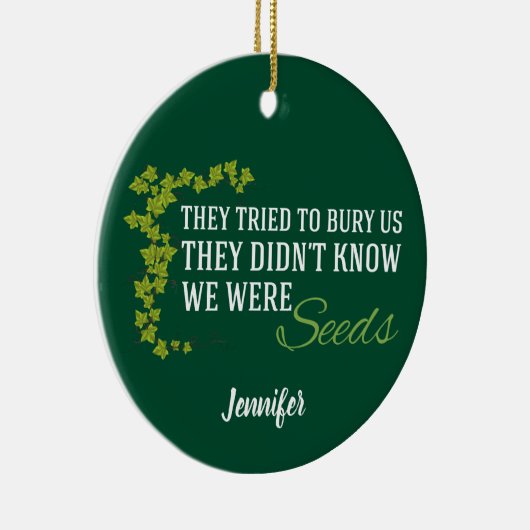 We waren Inspirerend citaat-monogrammen Keramisch Ornament (Rechts)