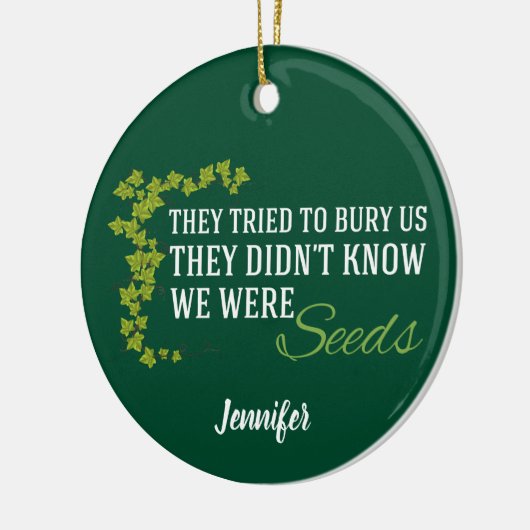 We waren Inspirerend citaat-monogrammen Keramisch Ornament (Links)