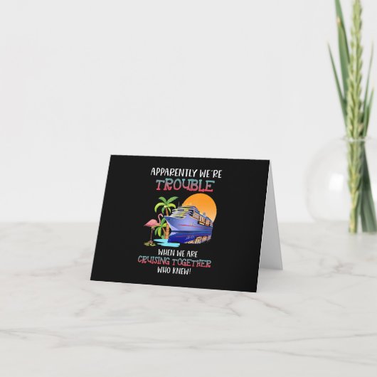 We Waren Problemen Toen We Samen Kruisten Flamingo Kaart (Voorkant)