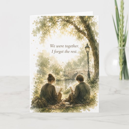 We Waren Samen Aquarel Liebeskaart Kaart (Voorkant)