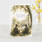 We Waren Samen Aquarel Liebeskaart Kaart (Gele Bloem)