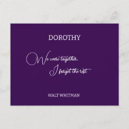 We waren samen met Walt Whitman gepersonaliseerd Briefkaart