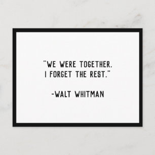 We waren samen Whitman Quote Briefkaart
