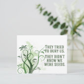 We waren Seeds Inspirerend Quote Mooi Briefkaart (Staand voorkant)