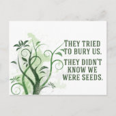 We waren Seeds Inspirerend Quote Mooi Briefkaart (Voorkant)