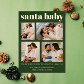 We waren stoute zwangerschapsuitkondiging kerst folie feestdagen briefkaart