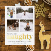 We waren stoute zwangerschapsuitkondiging kerst folie uitnodiging briefkaart