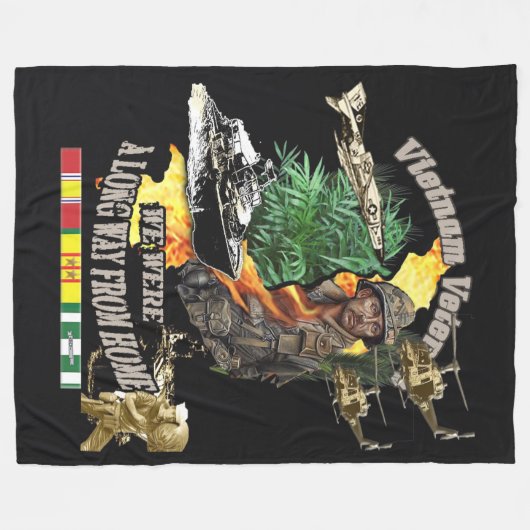 WE WAREN VER VAN HUIS FLEECE DEKEN (Voorkant (Horizontaal))