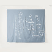 We waren verloofde verlovingsfeest foto achtergron wandkleed (Voorkant (horizontaal))