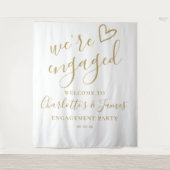 We waren verloofde verlovingsfeest foto achtergron wandkleed (Voorkant)