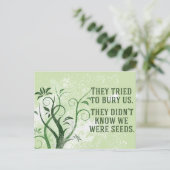 We waren zaad briefkaart (Staand voorkant)