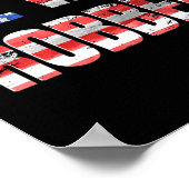 We Was Robbed Grappige Anti-Biden Versleten Vlag V Poster (Hoek)