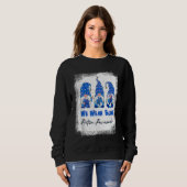 We Wear Blue Autism Awareness Month Cute Gnomes Trui (Voorkant volledig)