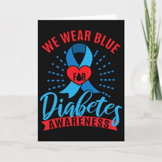 We Wear Blue For Diabetes Awareness  Kaart (Voorkant)