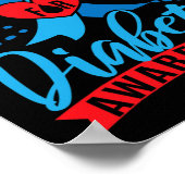 We Wear Blue For Diabetes Awareness  Poster (Hoek)