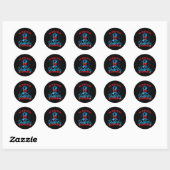 We Wear Blue For Diabetes Awareness  Ronde Sticker (Vel)