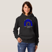 We Wear Blue Rainbow ForJuvenile Dermatomyositis A Hoodie (Voorkant volledig)