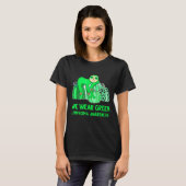 We Wear Green Lymphoma Awareness Sloth T-shirt (Voorkant volledig)