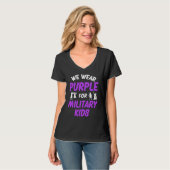 We Wear Purple For Military Kids T-shirt (Voorkant volledig)
