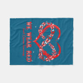 We Wear Red Butterfly Heart Heart Disease Awarenes Fleece Deken (Voorkant (Horizontaal))