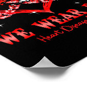 We Wear Red Butterfly Heart Heart Disease Awarenes Poster (Hoek)