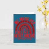 We Wear Red For Heart Disease Awareness Men Women  Kaart (Gele Bloem)