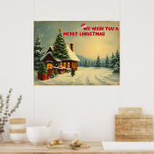 We wensen een vrolijk kerstfeest - O12 Poster (Keuken)