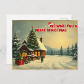 We wensen een vrolijk kerstfeest - O12 Uitnodiging Briefkaart (Voorkant / Achterkant)