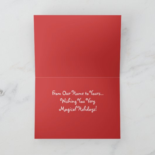 We wensen je een magisch kerstfeest.. en een geluk feestdagen kaart (Binnen)