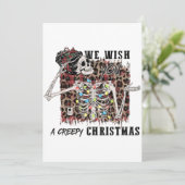 We wensen je een mooi kerstskelet. kaart (Staand voorkant)
