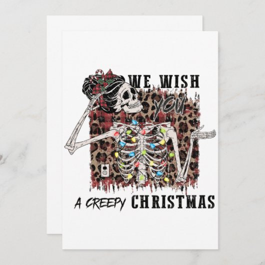 We wensen je een mooi kerstskelet. kaart (Voorkant / Achterkant)