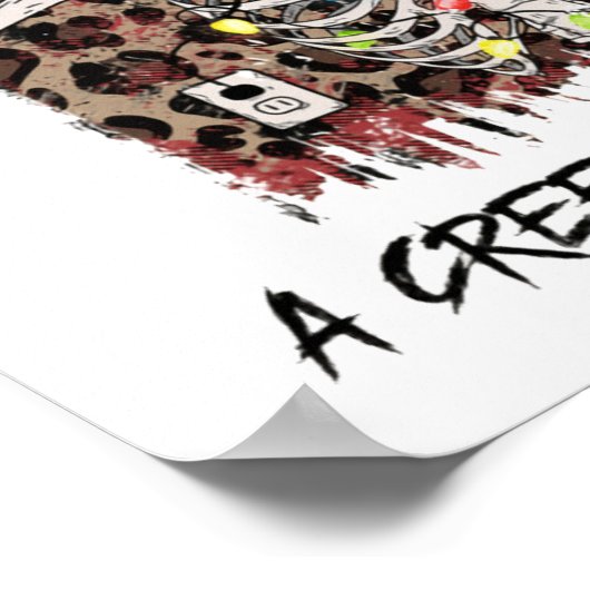 We wensen je een mooi kerstskelet. poster (Hoek)