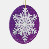 We wensen je een prettige kerst! Gelukkig nieuwjaa Keramisch Ornament (Rechts)