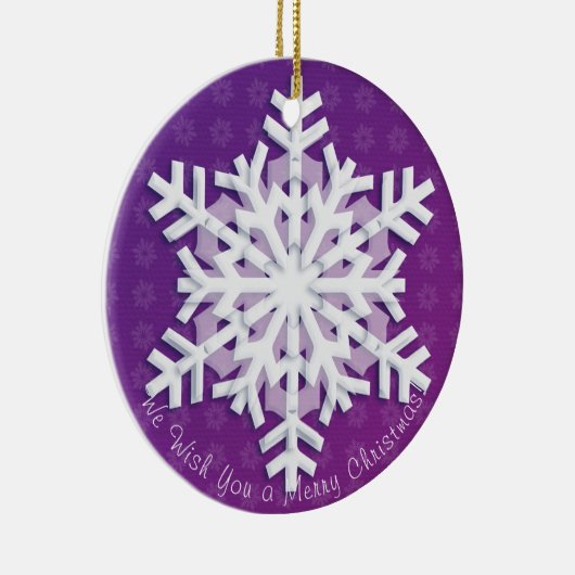 We wensen je een prettige kerst! Gelukkig nieuwjaa Keramisch Ornament (Rechts)