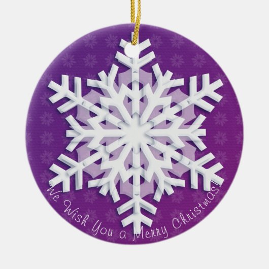 We wensen je een prettige kerst! Gelukkig nieuwjaa Keramisch Ornament (Voorkant)