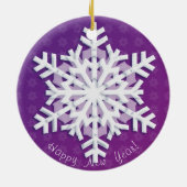 We wensen je een prettige kerst! Gelukkig nieuwjaa Keramisch Ornament (Achterkant)