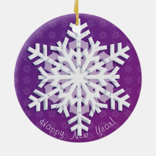 We wensen je een prettige kerst! Gelukkig nieuwjaa Keramisch Ornament (Achterkant)